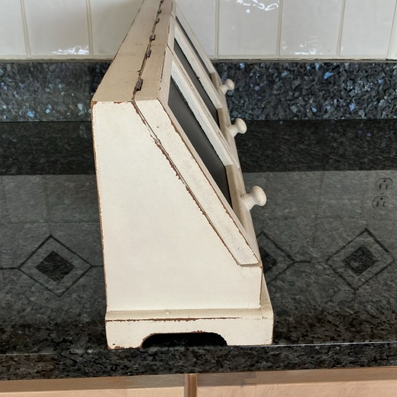 Shabby Chic Tabletop Organization/Storage Unit, Black Front Are Chalkboard - Picture 6 of 14